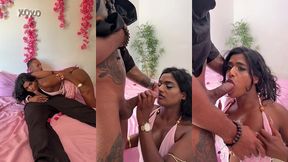 indian slut gives sloppy & deep blowjob