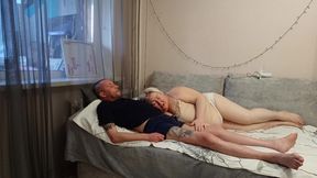 Insatiable stepmom gives blowjob and swallows cum