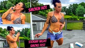 Smokin Hot:Stormy Nighttime Smoke With A Lucky Fan