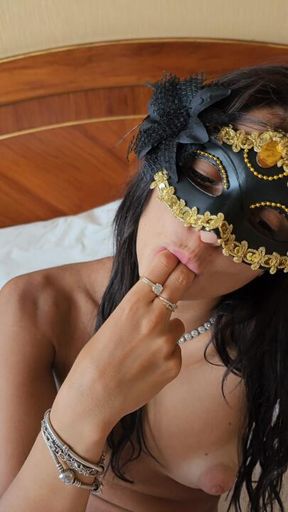 My young secretary go again a lot horny and start to masturbate until have a good orgasm with creamy pussy