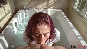 she was taking a shower before the wedding, but the best man walked in and had sex with her while the groom wasn t looking.[ai]