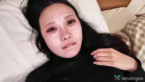 Skinny Japanese Kanna Ichihara gives a horny handjob and then takes