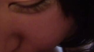Two horny Japanese girls please each others wet hairy pussy