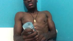 Wanking My BBC with a Stroker Groaning Edging