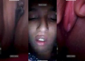 Sex with cute gf on video call