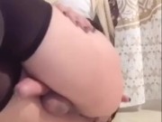 Sexy blonde cock explosion