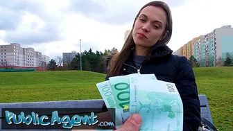 Skinny brunette tourist takes big dick in basement while moms upstairs