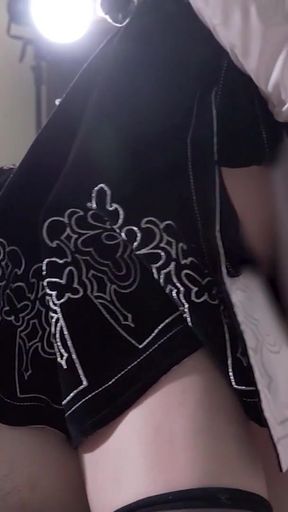 Nier Automata 2B cosplay, Hentai cosplayer's blowjob and get fucked part.3   Clip 1