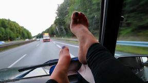 Kinky shoeplay on a windy day