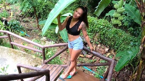 ”Amateur Asian GF hardcore blowjob & sex in a beach cabana”