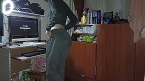 Laura Gets Roughed Up While Working on the Computer
