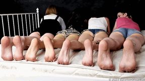 Wall of feet of Angelina, Galina, Lyana and Zlata (Part 6 of 6) #20230109