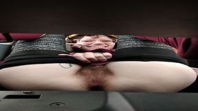 pussy out road trip public car masturbation