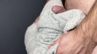 Guy Moaning While Fucking Pillow &amp; Towel/ Cum Without Hands + Bonus Material