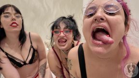 Chubby Girls Silly Faces, Saliva, Mouth, Tongue and Teeth Fetish