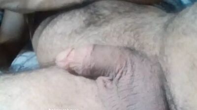 Touching my hairy chest jerking my dick hard and moans fo you my kitten