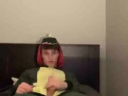 Onesie 19 year old solo jerk