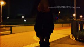 Naked Femboy Walks Around the City