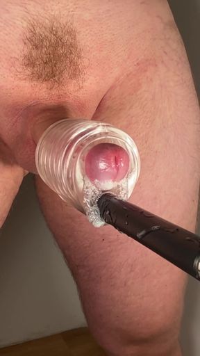 Cock milking machine cumshot   Clip 1