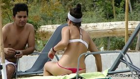 Teen in a Thong Bikini