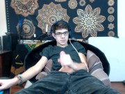 follow at onlyfans.com/svenwall20 twink cum nerd glasses