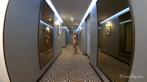 Compilation of three nude dares in hotel
