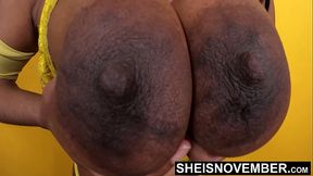 Slutty Natural Tits Closeup Fetish And Pussy Riding Compilation Of Seductive Black Geek Sheisnovember Super Soft Breasts And Biggest Areolas In Many Different Scenes Showing Incredible Boobs, Lace Lingerie Body Suit And Pajamas By Msnovember