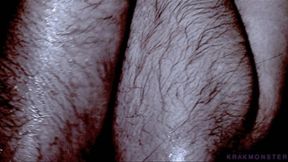 WET HAIRY HANDS & ARMS IMPLIED : HAIRY ITALIAN GIRL handcuffed naked by dirty police : hairy arms + hairy hands CLOSE UP + Freeze frames * BLUE MIX  small screen 640p SD mov