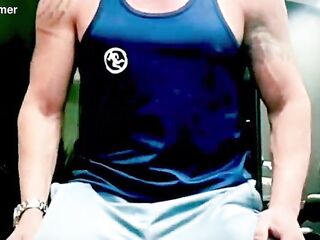 Hawt, manly man makes homo porn movie scene like a faggot in chastity