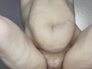 Standing Fuck For Sexy BBW With Soft Jiggly Belly And Tits, SLOW MO FUCK & DRIPPING CREAMPIE