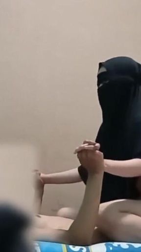 Unforgettable moment from &quot;Swaying neighbor in hijab veil hot sex&quot;