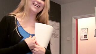 Cutie office Cutie gets nailed by a monstrous penis