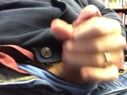 Edging My Thick Cock While At Work - Risky Public Masturbation