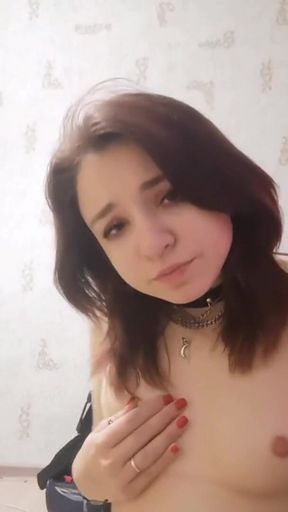 Daytime homemade striptease, masturbation and gentle orgasm