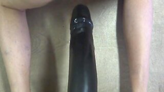 Long time self fuking with a large toy part 1