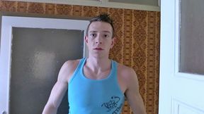 Moans and Muscle - Shredded Dude Takes a MONSTER Cock - Debt Dandy