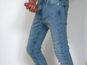 Muscular Twink In Tight Skinny Jeans Cums Hard /// Jordan Wilder