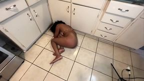 Ebony Teen slut rides and gapes monster cock