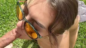 Got my step-sis mad by peeping on her sunbathing