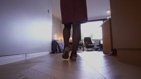 Under Cute Feet - Black Pantyhose