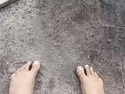 Playing in the dirt with my feet