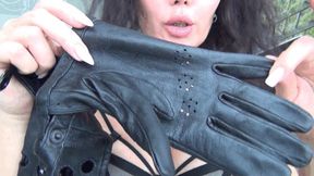 You can cum on my bra or on my leather gloves a