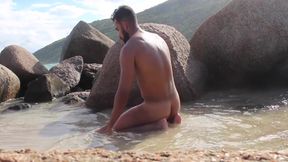 Nudist Beach - Jerking Off On The Rocks And Ocean Trailer 6 Min