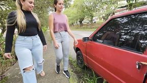 Adrianna wants to go for a walk with Mia