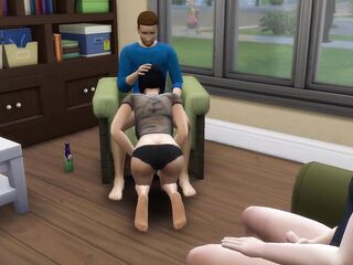 DDSims - Ally bangs floozy wife in front of spouse - Sims 4