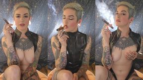 720p Smoking a Big Cigar, Flirting with You and Unzipping my Bodysuit