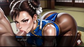 Chun-Li's 3D PC game hentai episode 4: Big bust, deepthroat BJ