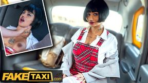 Fake Taxi Charming French Student Tempts Driver for a Free Ride