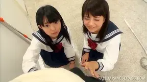 Two Sexy Babes Share One Chubby Dick in Steamy Threesome Action