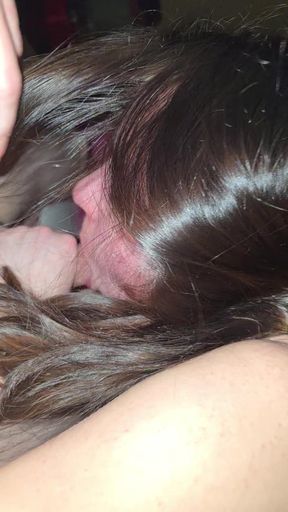 Blowjob POV with a lot of cum and spit :)